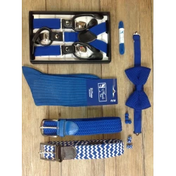 Pack cadeaux :  coffret chaussettes fil d'écosse, ceintures, lacets, nœud papillon ou cravates, passementeries assorties