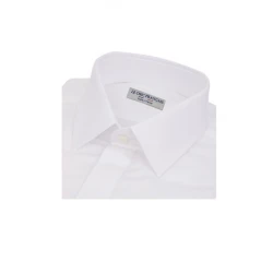 Chemise blanche à poignets mousquetaires (fabrication française)
