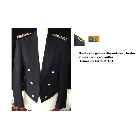 Vente de galons de spencers officier (tenue de gala). Terre, Air, Marine