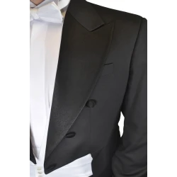 "Grand blanc" d'officier : Chemise + Gilet + Noeud papillon "piqué nid d'abeille" ( pour spencer, habit / frac)  : 268€