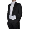 "Grand blanc" d'officier : Chemise + Gilet + Noeud papillon "piqué nid d'abeille" ( pour spencer, habit / frac)  : 268€