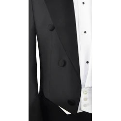 "Grand blanc" d'officier : Chemise + Gilet + Noeud papillon "piqué nid d'abeille" ( pour spencer, habit / frac)  : 268€