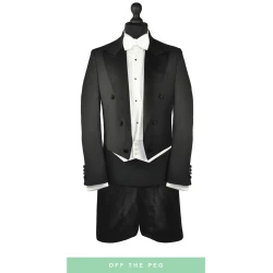 "Grand blanc" d'officier : Chemise + Gilet + Noeud papillon "piqué nid d'abeille" ( pour spencer, habit / frac)  : 268€